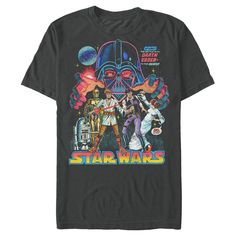 the star wars movie poster on a black t - shirt