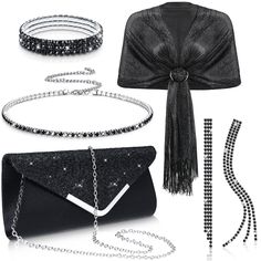 PRICES MAY VARY. Rhinestone Jewelry Sets: package includes 1 pcs rhinestone necklace, 1 pcs rhinestone purses for women, 1 pcs rhinestone bracelet, 1 pair of crystal dangle earrings, 1 pcs of formal shawl for evening dresses, totally 5 pcs; Which can satisfy your decorative needs at weddings, parties, evening nights Metallic Evening Shawl Black Jewelry Set: the rhinestone necklace, black clutch purses, evening bracelets, rhinestone earrings are embellished with glitter rhinestones, the shawl con Luxury Rhinestone Jewelry For Festive Occasions, Cheap Black Evening Jewelry, Cheap Black Glamorous Jewelry, Cheap Alloy Jewelry For Formal Occasions, Jewelry For Pewter Dress, Cheap Modern Jewelry For Formal Occasions, Cheap Crystal Jewelry For Evening, Cheap Statement Evening Jewelry, Cheap Link Jewelry For Party