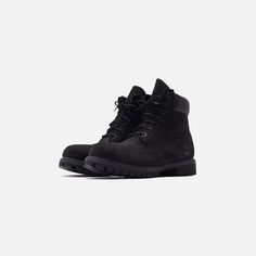 Timberland 6" Classic Premium - Black – Kith Timberland 6, Gel Lyte, Black 13, Goodyear Welt, Leather Collar, Black 7, Timberland Boots, All Black Sneakers, Boots Men