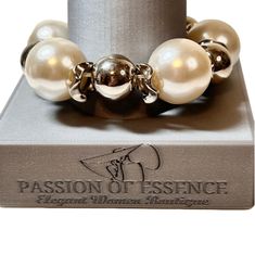 Pearl Bead Fashion Bracelet Makes A Statement By Itself. Have Fun With Fashion, Dress It Up With Some Jeans. However, It Can Also Be A Versatile Accessory That Can Be Easily Paired With A Variety Of Outfits. Whether You Want To Make A Statement Or Add A Touch Of Elegance To A Casual Outfit, This Pearl Bead Fashion Bracelet Is The Perfect Choice. It Can Be Dressed Up With A Little Black Dress Or Dressed Down With A Pair Of Jeans, Allowing You To Have Fun With Fashion And Express Your Personal Sty Silver Pearl Stretch Bracelet, Silver Beaded Pearl Stretch Bracelet, White Pearl Stretch Bracelet For Party, Elegant Silver Stretch Bracelet For Party, Elegant White Beaded Stretch Bracelet, White Metal Jewelry With Silver Beads, Elegant Pearl White Stretch Bracelet, Silver Beaded Bracelets With Large Beads For Party, Silver Stretch Bracelet With Large Beads