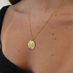 Constellation Necklace - Nashelle Minimalist Round Zodiac Sign Necklace, Minimalist Zodiac Sign Round Pendant Necklace, Celestial Satellite Chain Jewelry As Gift, Celestial Jewelry With Satellite Chain As A Gift, Celestial Jewelry With Satellite Chain For Gifts, Celestial Style Jewelry With Satellite Chain As Gift, Medallion Necklace With Satellite Chain As A Gift, Celestial Necklaces With Coin Pendant As Gift, Celestial Necklace With Coin Pendant As Gift