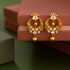 Buy Vachi Moissanite Chandbali Silver Earrings | Paksha Luxury Chandbalis With Intricate Design For Reception, Luxury Traditional Chandbali Earrings, Luxury Gold Chandbalis For Reception, Elegant 22k Gold Luxury Chandbalis, Luxury Gold Chandbalis For Ceremonial Occasion, Luxury Gold Chandbalis For Festive Occasions, Luxury 22k Gold Elegant Chandbalis, Traditional Luxury Gold Chandbalis, Brass Chandbali Danglers