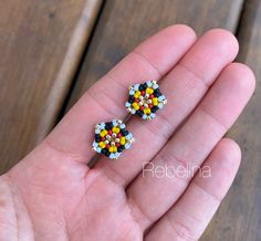 Beaded Stud earrings  Size 11 Toho beads Posts Beadwork Stud Earrings, Beaded Post Earrings, Beaded Stud Earrings Tutorial, Beaded Stud Earrings, Beaded Sunglasses, Earrings Tutorial, Beaded Earring, Aventurine Crystal, Toho Beads