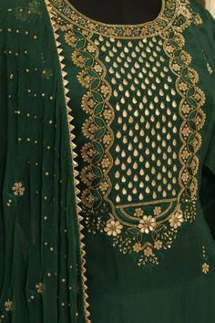 Item Overview ATHARVA Hand Embroidery Salwar Kameez/Bottle Green Chanderi Silk/Gota Patti Chiffon Chinon Dupatta/Custom Stitch Unstitch/Churridar/Anarkali Dno. CH1712A Fabric: * Shirt - Chanderi Silk- Hand Embroidered Neck 2.5 Mts - Beautiful Hand Embroidery * Dupatta: Chiffon Chinnon Dupatta- All over Exclusive Gota Patti Embroidery - 2.5 Mts- Latkans Tassels * Bottom Santoon Silk 2.5 Mts. Excusive Hand Embroidered Party Wear Punjabi Suit. Customization: * Fabrics Customization: Designs Can be Festive Green Salwar Kameez With Cutdana, Festive Georgette Anarkali Set With Dori Work, Designer Pista Green Salwar Kameez With Cutdana, Transitional Season Green Salwar Kameez With Cutdana, Traditional Pista Green Wear With Gota Work, Pista Green Salwar Kameez With Cutdana For Designer Wear, Festive Pista Green Salwar Kameez With Cutdana, Silk Salwar Kameez In Pista Green With Dori Work, Pista Green Silk Salwar Kameez With Dori Work