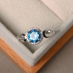 Luo Jewelry, Silver Rings Wedding, Blue Topaz Rings, Topaz Rings, Proposal Rings, Swiss Blue Topaz Ring, London Blue Topaz Ring, Mystic Topaz, Swiss Blue Topaz