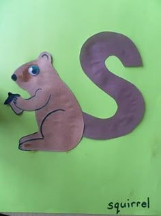 "S is for Squirrel." There are pictures and crafts for every letter as a creature on Waldorf Edu. sites that can be used in public school. Daycare Posters, Christmas Card Display Ideas, Card Display Ideas, Christmas Card Display