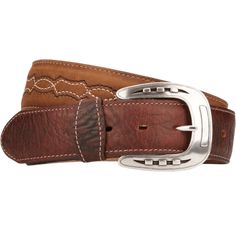 Leegin Belts Tony Lama Men's Maverick Brown Belt C42745 Classic Brown Belt For Ranch, Classic Brown Belt Buckles With Silver Buckle, Brown Leather Rodeo Belt, Classic Concho Belt For Western-themed Events, Brown Leather Belt For Rodeo, Classic Antique Belt Buckles For Ranch, Classic Leather Belt Buckles For Rodeo, Western Brown Belt Buckles With Silver Buckle, Leather Belts With Antique Buckle For Rodeo