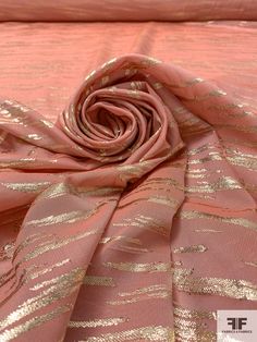 Content: Polyester, Lurex Color: Dusty Peach / Gold Width: 59 inches Origin: Italy Avatar Design, Dusty Peach, Peach Fabric, Background Pics, Fashion Drawing Tutorial, Beautiful Background, Silk Art, Fabric Yardage, Gold Fabric