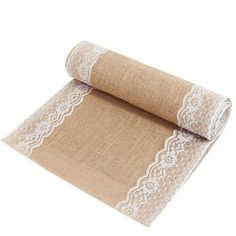 a roll of burlock with lace on it