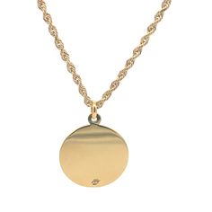 Kury Collection 14K Yellow Gold 20mm circle pendant Chain sold separately. Special orders can be engraved with text, numbers or quote. 5-8 weeks lead time. Circle Pendant, 8 Weeks, Lead Time, Yellow Gold, Baseball, Chain, Yellow, Pendant, Gold