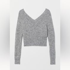 Size M Without Tag But Never Used Off The Shoulder, V Neck Sweater In A Soft Rib Knit. Long Raglan Sleeves And Wide Rubbing At Cuffs And Hem. #Hm #Sweater #Offshoulders #Vneck H&m Knit V-neck Top, H&m Knit Tops For Fall, Fall Knit Tops By H&m, Chic H&m Tops For Winter, Chic Winter Tops By H&m, H&m V-neck Sweater For Spring, H&m Fitted V-neck Sweater, Off The Shoulder Jumper, Light Knit Sweater