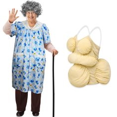 PRICES MAY VARY. Old Lady Dress up Costume Set: you will get 1 piece of women front closure housedress printed with flowers, 1 piece of adult fat suit, 1 piece of granny wig with 4 pieces of hair rollers, 1 grandma wig cap, 1 pair of granny glasses, 1 eyeglass chain, 1 granny faux pearl beads necklace and 1 adjustable crutch, 8 pieces of items in total, enough to play the role of an old lady at a party, suitable for cosplay, saving your time and energy in matching Cute Housedress: this old lady dress is made of cotton and polyester, soft and comfortable for you to wear, loose enough, not easy to break or fade, light in weight, in exquisite workmanship, you can use them with ease and confidence; Dotted flowers patterns, with blue as the main color, it is exquisite and elegant, making you lo Granny Halloween Costume, Grandma Wig, Granny Wig, Dotted Flowers, Old Lady Dress, Grandma Costume, Granny Glasses, Grandma Dress, Granny Dress