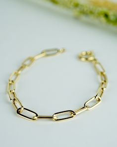 14K Solid Gold Paper Clip Bracelet, Gold Paperclip Chain Wristband, Real Gold Bracelet, Rectangle Chain, Chic Chain Bracelet, Dainty Bracelet, Chic Gift for Her, Gift for Valentine, Delicate Bracelet - With our 30 years of experience in the gold and jewelry industry, it is a great source of pleasure for us to produce useful jewelry that you can wear with pleasure. - Every woman is special. And all women are more precious to us than any jewel. I wish you a pleasant shopping experience. - Thank yo Paper Clip Bracelet Gold, Paperclip Chain Bracelet, Rectangular Yellow Gold Chain Bracelet With Lobster Clasp, Formal Rectangular Chain Bracelet With Lobster Clasp, Yellow Gold Rectangular Chain Bracelet With Lobster Clasp, Modern Rectangular Gold Bracelet With Box Chain, Classic Rectangular Box Chain Bracelet, Gold Rectangular Paperclip Bracelet With Adjustable Chain, Classic Gold Bracelet With Rectangular Chain