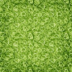 an abstract green background with white swirls and hearts in the shape of heart shapes