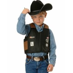 Big Time Rodeo Youth Bull Rider Vest by M&F Western 5056401 Bull Rider Costume, Western Boys, Bull Rider, Girl Cowboy Boots, Checkbook Covers, Little Cowboy, Bull Riders, Bull Riding, Black Bull