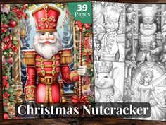 christmas nutcrackerer coloring pages for adults and children, with the title'39 patterns