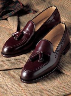 Cordovan Color Pure Leather Loafer Tasseled Shoes For Men's 1  Leather Shoes 2. Fashion Shoes 3. Interior Soft Leather 4. Upper Material Leather 5. Color  Cordovan  Contact For Other Colors  Please Select Your Size According To Given Size Chart Next To Pictures Luxury Men's Tassel Loafers For Office, Types Of Shoes Men, Mens Tassel Loafers, Brown Tweed Suit, Wedding Kurta For Men, Furnace Repair, Nigerian Men Fashion, Crockett And Jones, Tweed Suit