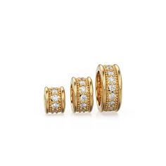 18K solid yellow gold eternity spacers with clean crisp brilliant cut real diamonds, opulent findings for you high-end gold jewelry!  Size and details mentioned below: 6mm - 3mm hole size -  1.5mm 9pcs - 14k 0.85gms - 18k 1.00gms 8mm - 5mm hole size -  1.5mm 12pcs - 14k 1.25gms - 18k 1.45gms 10mm - 7.8mm hole size - 1.5mm 17pcs - 14k 1.75gms - 18k 2.10gms MATERIAL: Solid Gold, Genuine Natural Diamond * Please note that Gold orders are made to order in your choice of Gold KT / Color & Beads drill Gold Rondelle Jewelry With Diamond Cut, Luxury Rondelle Jewelry With Single Cut Diamonds, Luxury Yellow Gold Jewelry With Spacer Beads, Elegant Yellow Gold Jewelry With Spacer Beads, Gold Diamond Rondelle Jewelry, Classic Yellow Gold Jewelry With Spacer Beads, Gold Rondelle Cubic Zirconia Jewelry, Luxury Yellow Gold Rondelle Jewelry, Yellow Gold Multi-stone Round Bead Jewelry