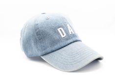 Our newly arrived Dad hat is here! You can even add custom embroidery to the back for a look that is sure to set you apart from the crowd. Features: 100% cotton Adjustable back closure Letter patches are sewn on Make It Yours We are now offering the option of customized embroidery on your Letter Hat. Add up to 10 characters of text on the back of the hat, centered above the ponytail holder. Adjustable Cotton Hats For Everyday, Casual Snapback Hat With Custom Embroidery And Flat Bill, Casual Snapback Hat With Custom Embroidery, Cotton Snapback Hat, Cotton Dad Hat With Embroidered Logo, Cotton Dad Hat With Letter Print, Cotton Dad Hat With Letter Embroidery And Flat Bill, Cotton Snapback Hat With Letter Print, Cotton Six-panel Snapback Hat, One Size