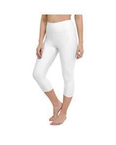 Whiter than Snow, Solid White Yoga Capri Leggings These Solid White Yoga Capris are incredibly flattering and a super versatile piece to add to your collection. As you know white is the easiest shade to style, you can wear these as a white on white outfit or pair it back with colors and prints. Made to mould to your body and support your every move. Made from highest quality material: the Gearbunch Solid White Yoga Capris are 100% handmade, squat proof, super soft and comfortable. Make these you White Stretch Versatile Leggings, Versatile White Stretch Leggings, White Stretch Yoga Pants, Versatile White Yoga Pants, Casual Compression Capris, White Capris For Summer, Versatile Fitted White Leggings, Mid-thigh Length White Activewear For Workout, Versatile White Yoga Pants For Workout