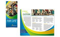 a brochure design for a gym