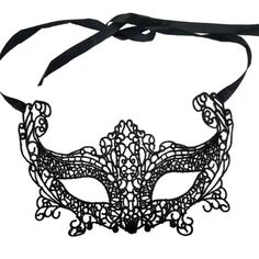 Beautiful Soft Mask For Your Halloween Or Cosplay Costume Soft Against The Skin 8" Wide With 12" Ribbon Ties New And Unused Smoke Free Pet Free Environment This Item Qualifies For 5/$15 Offer! Black Masks For Masquerade And Cosplay Events, Black Masks For Cosplay Costume Events, Fantasy Masquerade Mask For Cosplay Events, Costume Eye Mask For Party And Cosplay Events, Black Costume Accessories For Carnival And Cosplay, Gothic Masks For Party And Cosplay Events, Black Masquerade Mask For Costume Party And Cosplay, Black Masquerade Mask For Cosplay And Costume Party, Cosplay Party Costume Accessories: Eye Mask