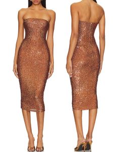 PRICES MAY VARY. Fabric: 95% Polyester, 5% Spandex, this formal party dress made of glitter sequin fabric, stunning & thick material. It's constructed with a secure interior to ensure a snug fit without compromising comfort, leaving you free to enjoy your evening to the fullest. Feature: Women bodycon club dress, fully sequin fabric with boned bodice, contrast sequin, sleeveless and strapless, high waist, sexy slim fit, show your beautiful curve while the midi length strikes a balance between allure and elegance. Matching: The glitter sequin club night out dress, make this piece the statement by teaming with a simple pair of heels and gold accessories, guaranteed to give you compliments all night long! Style: Get your hands on this beautiful strapless sequin dress, providing a chic and tim Gold Midi Sequin Dress, Glamorous Strapless Sequin Midi Dress, Gold Sequined Strapless Dress, Gold Strapless Fitted Sequin Dress, Glamorous Gold Sequin Club Dress, Strapless Sequin Dress, Boned Bodice, Club Night, Sequin Midi Dress