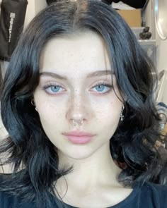 Inna Nord, Black Hair Pale Skin, Hair Pale Skin, Black Hair Blue Eyes, Oh My Goddess, Pale Skin, Dark Hair, Woman Face, Pretty Face