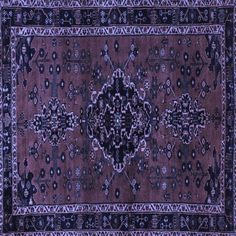 Beautiful replica of a one-of-a-kind rug Rug Size: Square 4' | Blue / Indigo 48 x 48 x 0.35 in Area Rug - Bungalow Rose Oriental Machine Woven Wool / Area Rug in Blue / Purple Polyester / Wool | 48 H x 48 W x 0.35 D in | Wayfair Rug Ideas For Bedrooms, Rug On Carpet Bedroom, Purple Persian Rug, Plum Rug, Indigo Rug, Witches House, Indigo Purple, Dark Blue Rug, Rose Rug