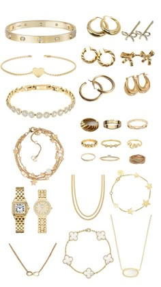 Summer 2024 Jewelry Trends, Jewlary Pic Gold, Jewelry White Background, Cute Gold Jewelry, Golden Accessories, Good Jewelry