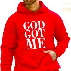 God Got Me Hoodie By Undefeated Energy! Great Looking Unisex Hoodie With Bold Print ! Comes In Multiple Sizes And Colors Please Specify Royal Blue, Red , Black Or Gray. 100% Preshrunk Cotton. Winter Red Hoodie With Letter Print, Red Winter Hoodie With Letter Print, Red Hoodie With Letter Print, God Got Me, Soccer Hoodies, Mens Zip Hoodie, Street Sweatshirt, Letter Print Hoodie, Sports Hoodies