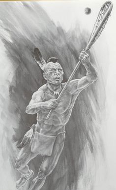 a drawing of a man holding a baseball bat