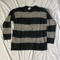 Bnwt American Eagle Striped Sweater. This Adorable Sweater Will Look Perfect With Jeans Or Leggings. Super Soft And Comfortable. Never Worn, Excellent Condition. Fast Shipping Bundle To Save Over 400 5 Star Reviews Emo Sweater, Black And Grey Striped Sweater, Weird Kid, Birthday Trip, Fashion Statements, Gray Stripes, Fashion 2024, Striped Sweater, Christmas Wishlist