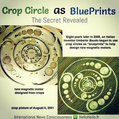 an advertisement for crop circle as blueprints