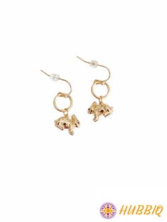 Indulge in these simple yet luxurious gold Bunny Earrings. These super cute, lightweight, dangling earrings with dainty features that help you achieve a sleek and elegant look. Easy to pair with any outfit for all occasions. Trendy 14k Gold Filled Drop Earrings, Delicate Rose Gold Plated Earrings, Delicate Gold Metal Earrings, Trendy Rose Gold Plated Earrings, Minimalist Everyday Earrings With Dangling Charms, Trendy Yellow Gold Drop Earrings, Trendy Rose Gold Pierced Earrings, Chic Rose Gold Dangle Earrings, Dainty Rose Gold Drop Earrings