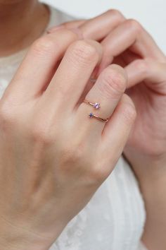 dual stone ring, cuff ring, gold birthstone ring, stacking ring, couples ring, mothers ring, two stone ring, mothers jewelry,birthstone ring Mothers Jewelry, Two Stone Ring, Minimal Jewellery, Mothers Ring, Couples Ring, Mother Jewelry, Mother Rings, Cuff Ring, Ring Stacking