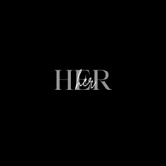 the word hero is written in silver on a black background with white letters that spell out their name