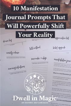 These ten powerful manifestation journal examples will help you to surrender, align, and intentionally manifest a beautiful life experience. #manifestationjournal #manifestingjournal #journal #mindsetjournal #dwellinmagic Journal Examples, Create Reality, Spiritual Manifestation, Positive Emotions, Manifestation Quotes, How To Manifest, Gratitude Journal