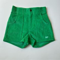 Hammies Vintage/Retro Style Corduroy Shorts Size 24 Elastic Waist Snap Closure Nwt! Smoke Free And Pet Free Home! Green Fitted Corduroy Bottoms, Fitted Green Corduroy Bottoms, Corduroy Shorts With Relaxed Fit, Corduroy Relaxed Fit Short Bottoms, Corduroy Bottoms With Relaxed Fit And Short Length, Trendy High Waist Corduroy Shorts, Trendy High-waisted Corduroy Shorts, Trendy Corduroy Shorts, Spring High-waisted Corduroy Shorts