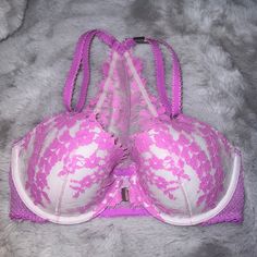 Nwt Vs Dream Angels Lined Demi Sz 32d. Adjustable Straps, Underwire Cups, Front Clasp Closure. Elegant Victoria's Secret Purple Bra, Purple Padded Bra For Spring, Purple Underwire Bra For Party, Elegant Purple Victoria's Secret Bra, Spring Purple Bra With Padded Cups, Victoria's Secret Feminine Purple Bra, Victoria's Secret Purple Bra For Party, Victoria's Secret Purple Party Bra, Fitted Purple Bra With Lace Trim