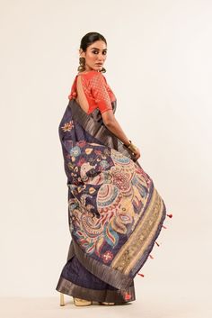 Elevate your ethnic elegance with our exquisite Blue Katha Stitch Hand Embroidery Gicha Silk Saree. Discover timeless pieces that reflect traditional craftsmanship and modern style. Blue Banarasi Silk Saree, Katha Stitch, Baluchari Saree, Golden Blouse, Saree Blouse Styles, Silver Blouse, Sequin Saree, Saree Traditional, Net Blouses