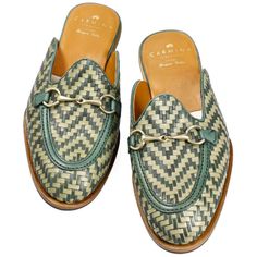 WOMEN MULE IN GREEN BRAIDED LEATHER Women Shoes Collection, Mule Shoes, Women's Mules, Shoes Collection, Braided Leather, Mules Shoes, Shoe Collection, Mule, Women Shoes