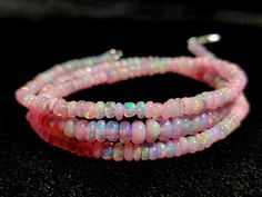 Mystic Quartz, Necklace Opal, Gemstone Beaded Necklace, Barbie Accessories, Opal Beads, Pretty Bracelets, Crystal Collection, Pink Opal, Beads Necklace