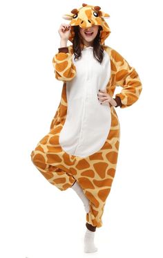 PRICES MAY VARY. Style: Animal onesie is so cute,with a animal tail, eyes and nose,make you look like a real animal. Occasion: Soft and comfortable, high quality. Giraffe one-piece pajamas, warm autumn and winter, are the best choice for carnival, Christmas, Halloween costumes. Use：The Giraffe onesie is comfortable and suitable for both men and women, can be worn at home, staying in the couch and enjoying leisure with the family. Size：S fit for height from 4'9''-5'3'' (146cm-159cm), M fit for he Pyjamas Onesie, Pajamas For Teens, Adult Onesie Pajamas, Cartoon Giraffe, Animal Pajamas, One Piece Cosplay, Halloween Pajamas