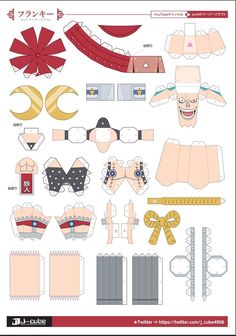 the paper doll is made to look like it has been cut out and put together