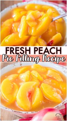 fresh peach pie filling recipe in a bowl