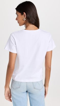 Leset Classic Margo Tee | Shopbop Everyday Graphic Tee With Crew Neck, Cotton Graphic Tee Cropped T-shirt With Short Sleeves, Graphic Cotton Cropped T-shirt With Short Sleeves, Relaxed Cotton Short Sleeve Tops, Relaxed Cotton Short Sleeve T-shirt, Casual Cotton Cropped T-shirt With Scoop Neck, Relaxed Fit Graphic Tee With Scoop Neck, Relaxed Fit Cotton Cropped T-shirt With Short Sleeves, Casual Cotton Cropped T-shirt With Short Sleeves