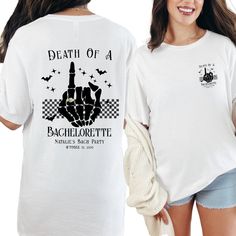 Personalized Death Of A Bachelorette Bridal Party T-Shirt Witchy Bride