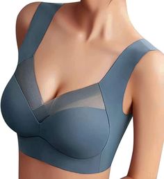 PRICES MAY VARY. Comfortable: Wireless bra for women is made of skin-friendly, highly elastic fabric ,offers lightweight/breathable and comfortable feeling. Wireless&Seamless:V neck, Air Ultimate Lift Stretch,No Steel Ring,super soft,and you will feel nothing at all. Push Up Bra: Provide instant sculpting of breasts shape & contour against sagging, Creating a perkier & smoother shape with full support. Occasion: This everyday bras can wear for Daily wear, Sleep, Sports, Fitness, Yoga, Pregnancy, Bra Fitting Guide, Back Fat, Comfortable Bras, Plus Size Bra, Everyday Bra, Seamless Bra, Wireless Bra, Yoga Tops, Bustiers