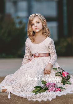 ALL FLOWER GIRL DRESSES 10% OFF - USE CODE: FLOWERGIRL10 😍 FREE SHIPPING ON ALL ORDERS $100 UP Just imagine the perfect fairytale flower girl dress! Our lovely champagne lace rustic boho flower girl dress is an excellent choice for your fairytale wedding, traditional or bohemian wedding themes. Dress features all over champagne color French lace with feathered fringe v-back and a lovely, scalloped lace detail at hem. Beautiful choice for your toddler to teen flower girls, beautifully elegant an Princess Style Lace Dress For Dress-up, Lace Dress With Lace Back For Dress-up Occasions, Princess Style Gown With Lace Bodice, Fitted Princess Dress With Lace Bodice For Confirmation, Bridesmaid Princess Dress With Lace Trim, Lace Princess Dress With Lace Back For Wedding, Princess Bridesmaid Dress With Lace Trim, Lace Dress With Fitted Bodice For First Communion, Princess Style Bridesmaid Dress With Lace Trim